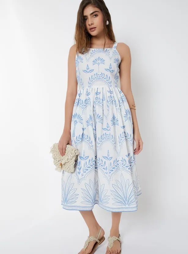 Women Floral Print A-line Dress